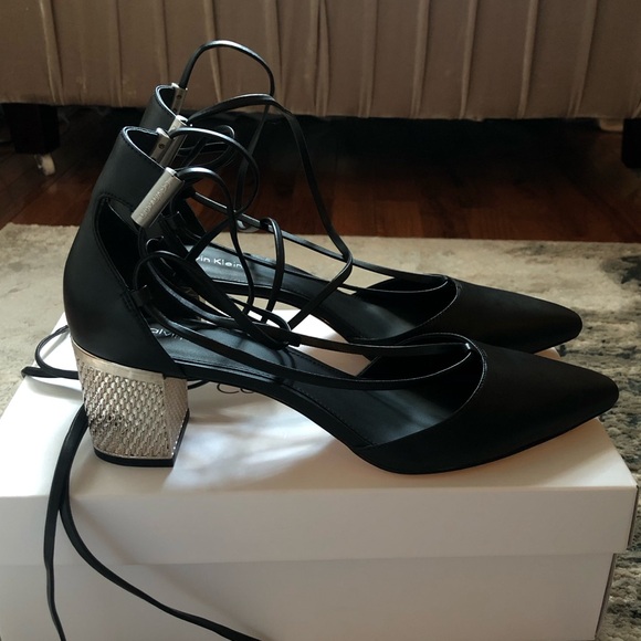 Calvin Klein black strappy heels 🖤 - Picture 6 of 7